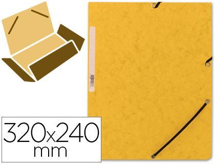 Carpeta Q-Connect Gomas Kf02166 Carton Simil-Prespan Solapas 320X243 mm Amarilla