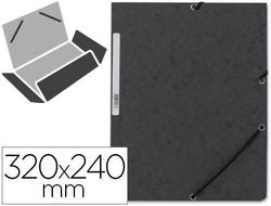 Carpeta Q-Connect Gomas Kf02169 Carton Simil-Prespan Solapas 320X243 mm Negra