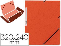 Carpeta Q-Connect Gomas Kf02170 Carton Simil-Prespan Solapas 320X243 mm Naranja