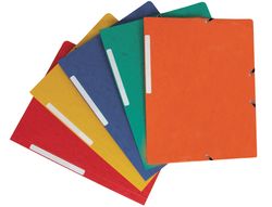 Carpeta Q-Connect Gomas Kf02174 Carton Simil-Prespan Solapas 320X243 mm Surtidas Roja-Amarilla-Azul-Verde-Naran