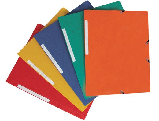Carpeta Q-Connect Gomas Kf02174 Carton Simil-Prespan Solapas 320X243 mm Surtidas Roja-Amarilla-Azul-Verde-Naran