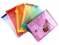 Carpeta tarifold dossier broche din a6 vertical polipropileno 200 mc serigrafiado cierre de velcro
