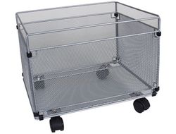 Carrito para Carpetas Colgante Q-Connect Kf00830 Rejilla Plata con Ruedas Metalico -380X325X300 Folio Prolongado