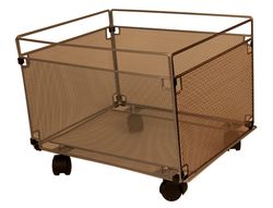 Carrito para Carpetas Colgante Q-Connect Kf00830 Rejilla Plata con Ruedas Metalico -380X325X300 Folio Prolongado