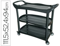 Carro de Servicio Multifuncional Q-Connect 3 Estantes Pl Stico 1115X524X940