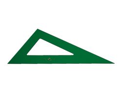 Cartabón Faber Castell no graduada verde 25 cm.