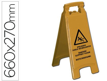 Cartel Plastico Q-Connect Señalizacion Suelo Resbaladizo