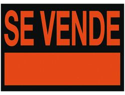 Cartel Plastico "Se Vende" Rojo Fluorescente -500X234 Mm
