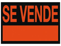 Cartel Plastico "Se Vende" Rojo Fluorescente 700X500 Mm