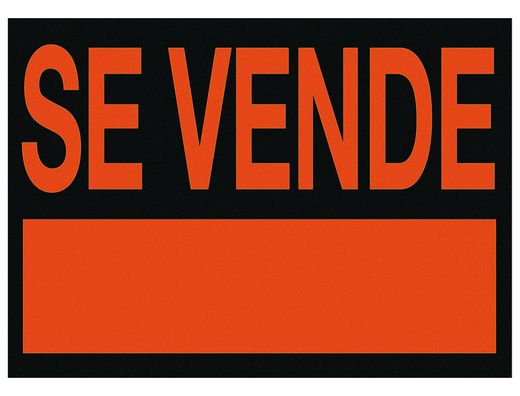 Cartel Plastico "Se Vende" Rojo Fluorescente 700X500 Mm