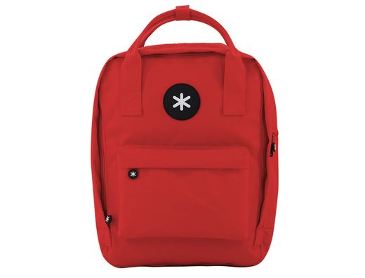 Cartera antartik mochila 2 asas y bolsillos exteriores rojo 300x115x390 mm