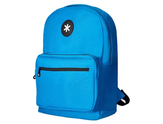 Cartera antartik mochila con asa y bolsillo frontal concremallera color azul 320x140x430 mm