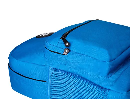 Cartera antartik mochila con asa y bolsillo frontal concremallera color azul 320x140x430 mm