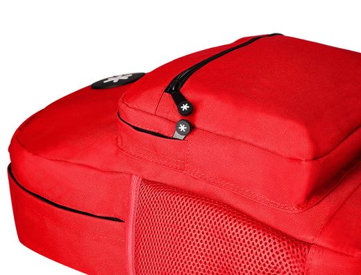 Cartera antartik mochila con asa y bolsillo frontal concremallera color rojo 320x140x430 mm