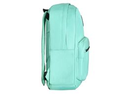 Cartera antartik mochila con asa y bolsillo frontal concremallera color verde menta 320x140x430 mm