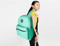 Cartera antartik mochila con asa y bolsillo frontal concremallera color verde menta 320x140x430 mm