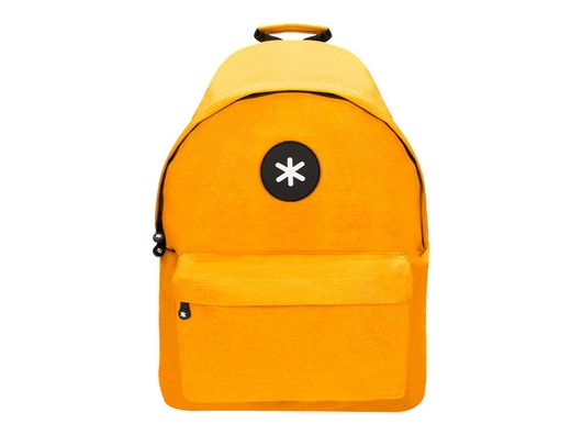 Cartera antartik mochila con asa y bolsillos con cremallera color mostaza 310x160x410 mm