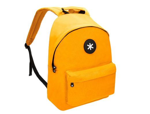Cartera antartik mochila con asa y bolsillos con cremallera color mostaza 310x160x410 mm