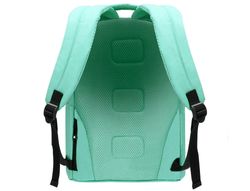 Cartera antartik mochila con asa y bolsillos con cremallera color verde menta 310x160x410 mm