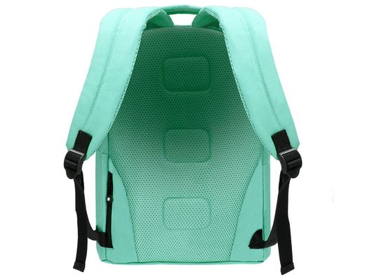 Cartera antartik mochila con asa y bolsillos con cremallera color verde menta 310x160x410 mm