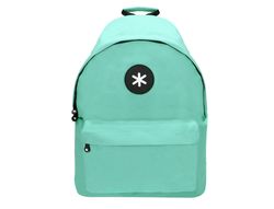 Cartera antartik mochila con asa y bolsillos con cremallera color verde menta 310x160x410 mm