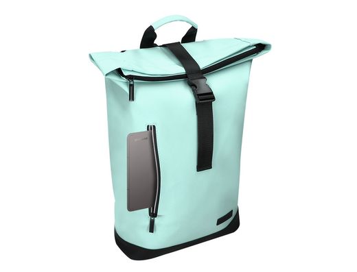 Cartera antartik mochila water proof enrollable diseño casual color turquesa 480x130x280 mm