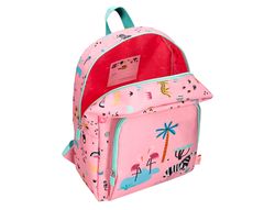Cartera escolar liderpapel moc hila infantil safari diseño cebra rosa 330x100x250 mm