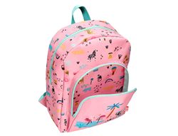 Cartera escolar liderpapel moc hila infantil safari diseño cebra rosa 330x100x250 mm