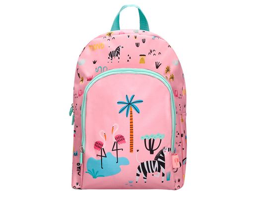 Cartera escolar liderpapel moc hila infantil safari diseño cebra rosa 330x100x250 mm