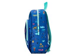 Cartera escolar liderpapel moc hila infantil safari diseño cocodrilo azul marino 330x100x250 mm