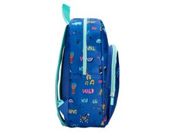 Cartera escolar liderpapel moc hila infantil safari diseño cocodrilo azul marino 330x100x250 mm
