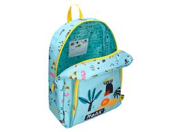 Cartera escolar liderpapel moc hila infantil safari diseño leon azul 330x100x250 mm