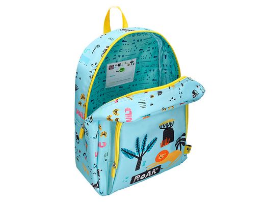Cartera escolar liderpapel moc hila infantil safari diseño leon azul 330x100x250 mm
