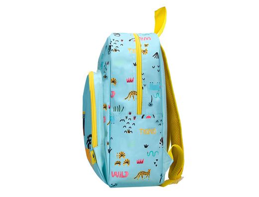 Cartera escolar liderpapel moc hila infantil safari diseño leon azul 330x100x250 mm