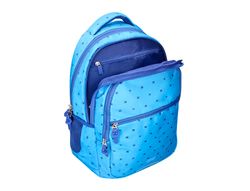 Cartera escolar liderpapel moc hila multibolsillo diseño azul 450x145x300 mm