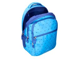 Cartera escolar liderpapel moc hila multibolsillo diseño azul 450x145x300 mm