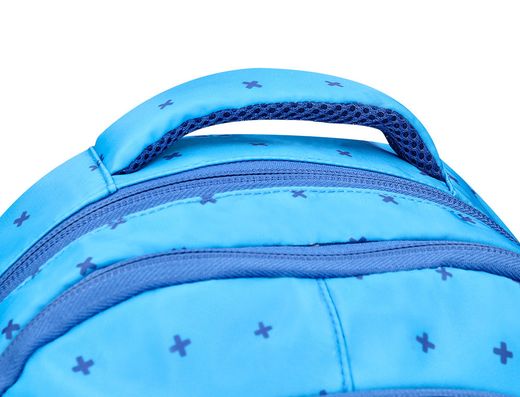 Cartera escolar liderpapel moc hila multibolsillo diseño azul 450x145x300 mm