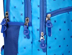 Cartera escolar liderpapel moc hila multibolsillo diseño azul 450x145x300 mm
