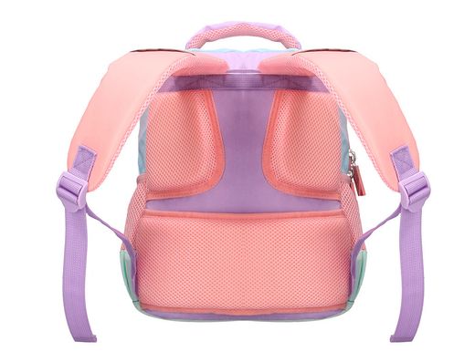 Cartera escolar liderpapel moc hila multibolsillo infantil azul rosa morado 350x110x270 mm