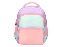 Cartera escolar liderpapel moc hila multibolsillo infantil azul rosa morado 350x110x270 mm