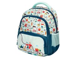 Cartera escolar liderpapel moc hila multibolsillo infantil cars azul 350x110x270 mm