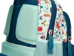 Cartera escolar liderpapel moc hila multibolsillo infantil cars azul 350x110x270 mm