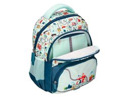 Cartera escolar liderpapel moc hila multibolsillo infantil cars azul 350x110x270 mm