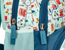 Cartera escolar liderpapel moc hila multibolsillo infantil cars azul 350x110x270 mm