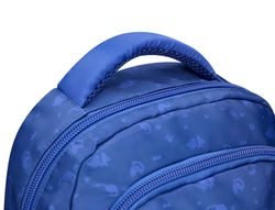 Cartera escolar liderpapel moc hila multibolsillo infantil dino azul 350x110x270 mm