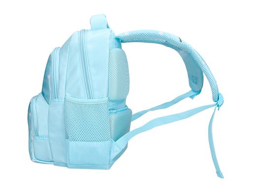 Cartera escolar liderpapel moc hila multibolsillo infantil flowers azul 350x110x270 mm