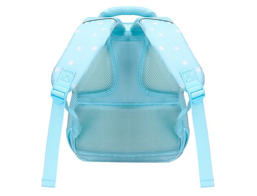 Cartera escolar liderpapel moc hila multibolsillo infantil flowers azul 350x110x270 mm