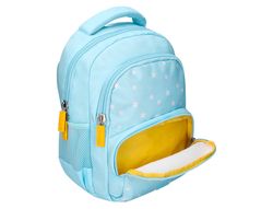 Cartera escolar liderpapel moc hila multibolsillo infantil flowers azul 350x110x270 mm