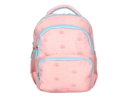 Cartera escolar liderpapel moc hila multibolsillo infantil rainbows rosa 350x110x270 mm