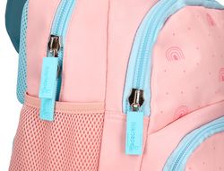 Cartera escolar liderpapel moc hila multibolsillo infantil rainbows rosa 350x110x270 mm